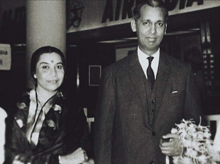Shri Mataji with husband 